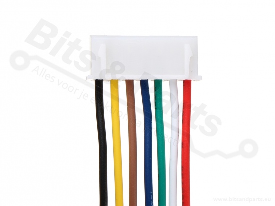 Signaalconnector JST XH 2.54mm  7-polig met draad en socket 15cm